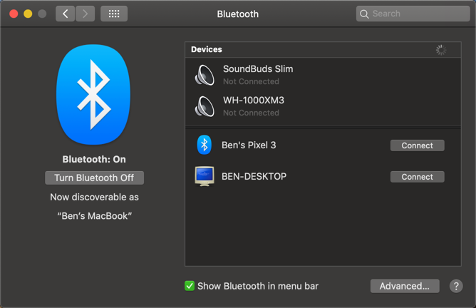 Mac Pair New Bluetooth Device